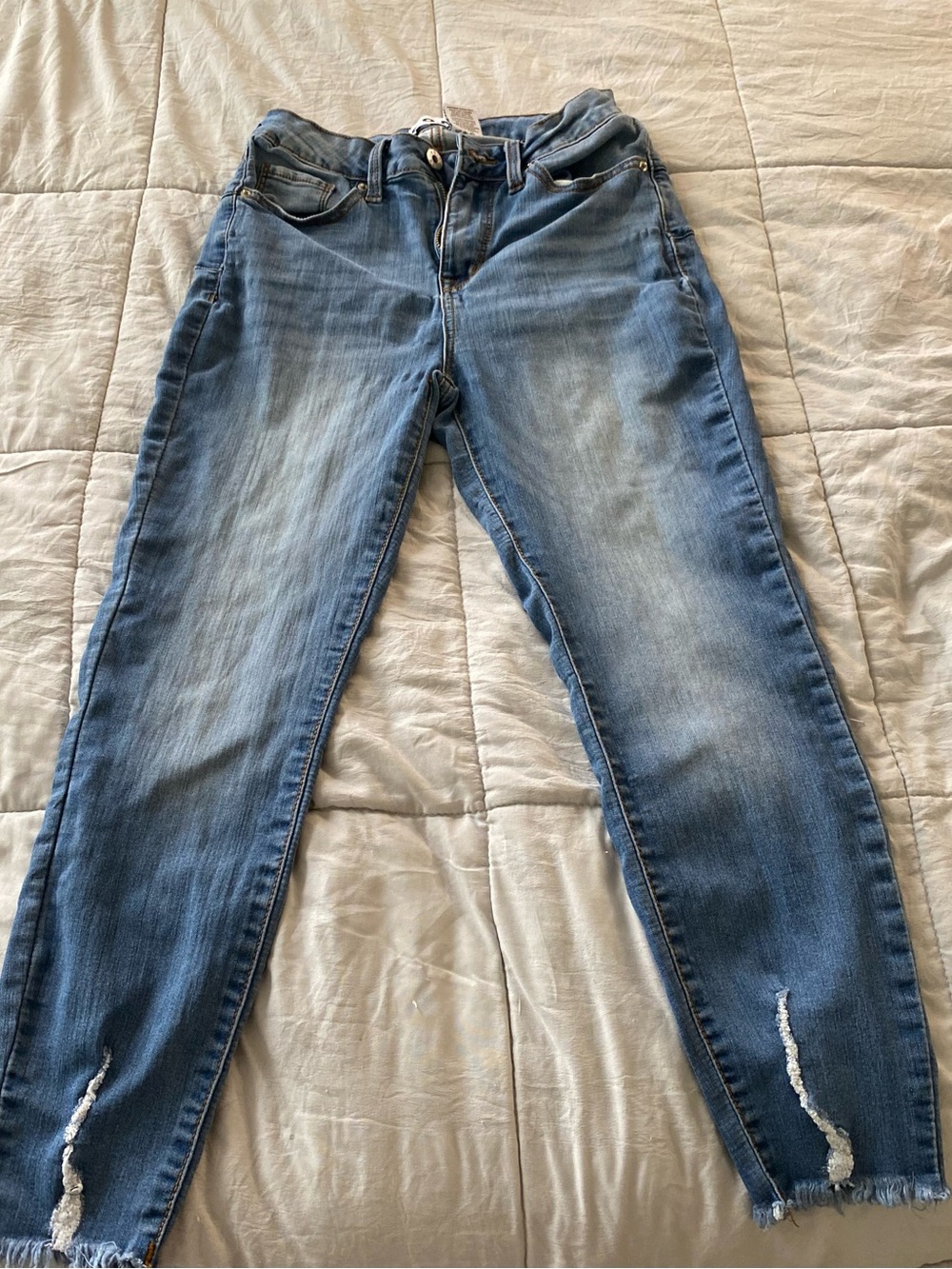 Women's Light Blue Boyfriend Jeans - Casual Relaxed Fit